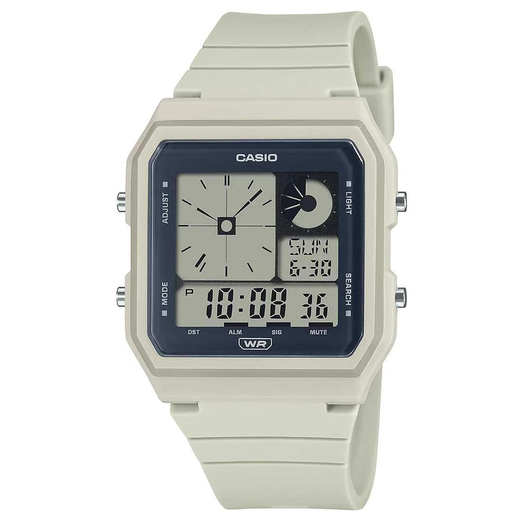 Casio Pop Light Grey Bio-Resin Band Unisex 50m Twin Graph Digital Watch LF-20W-8A