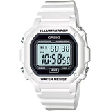 Casio White 50m Unisex Digital Multifunction Sports Watch F-108WH-7A