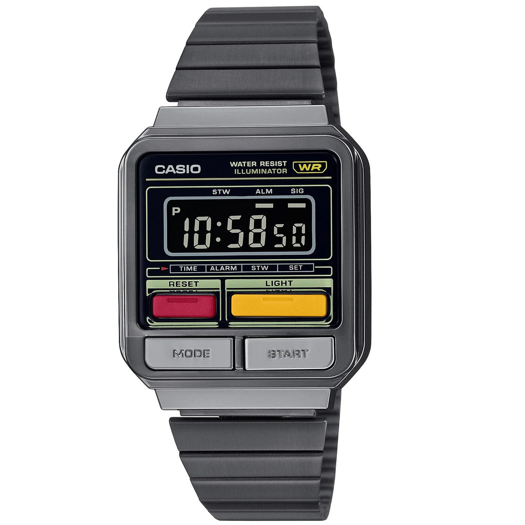 Casio Grey Future Retro Style Unisex Multifunction Digital Watch A120WEGG-1B