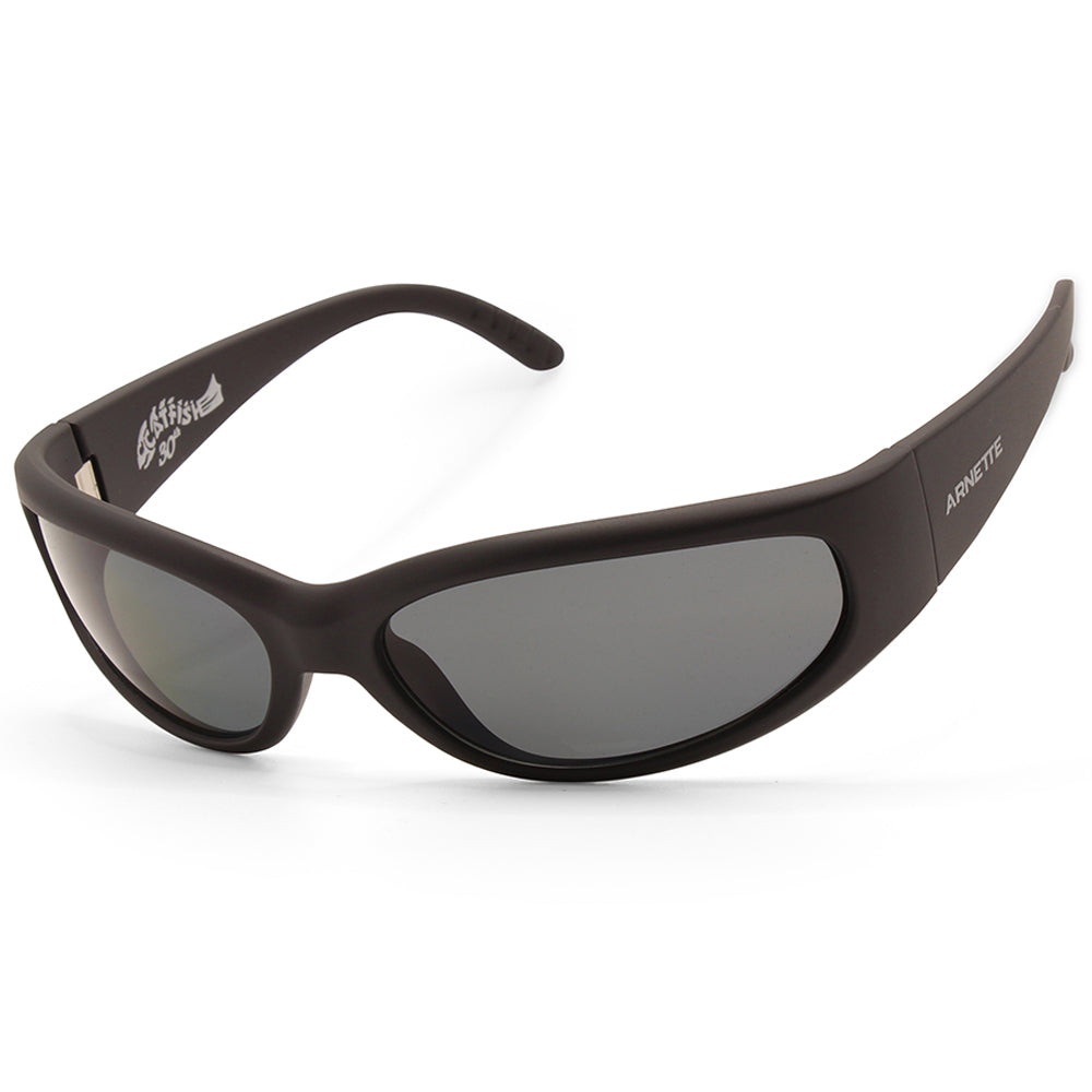 Arnette Catfish Matte Black/Dark Grey Polarised Sunglasses AN4302 275881