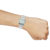 Casio Silver/Light Green Digital-Analog Dual Time Retro Unisex Watch AQ-800E-3A