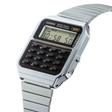 Casio Silver Black Retro Style Unisex Digital Calculator Watch CA-500WE-1A