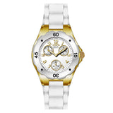 Invicta Angel Lady White and Gold Quartz Day Date Analog Watch 18796