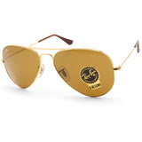 Ray-Ban Aviator Shiny Gold/B-15 Brown Unisex Sunglasses RB3025 001/33