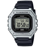 Casio Silver/Black 50m Unisex Multi-Function Digital Sports Watch W-218HM-7A