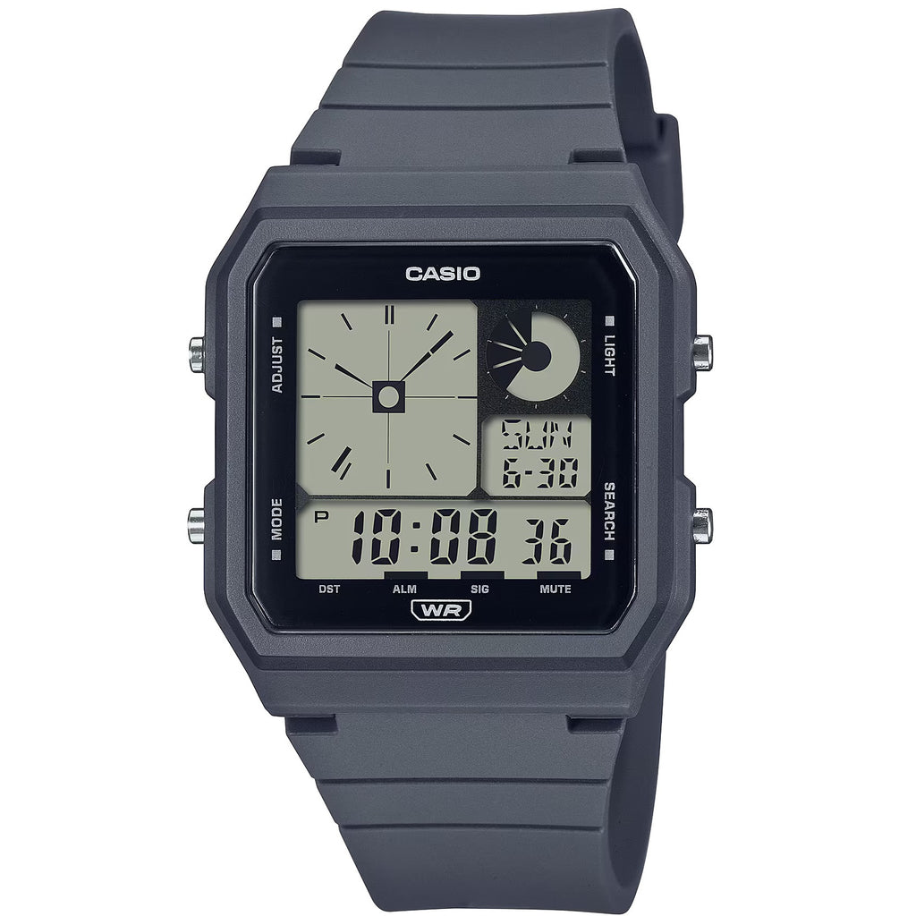 Casio Pop Grey Bio-Resin Band Unisex 50m Twin Graph Digital Watch LF-20W-8A2