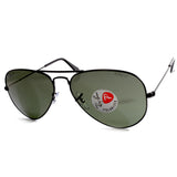 Ray-Ban RB3025 W3361 Aviator Matte Black/Green Unisex Polarised Sunglasses